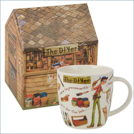 Queens By Churchill - At Your Leisure - The DIYer Mug In Giftbox - New