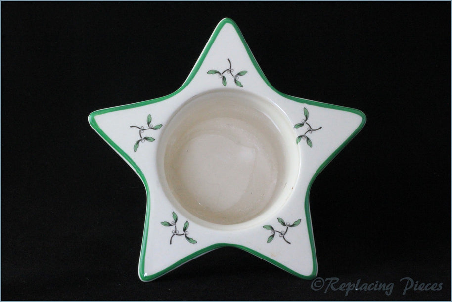 Spode - Christmas Tree - Star Shaped Candle Holder