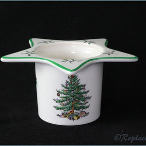 Spode - Christmas Tree - Star Shaped Candle Holder