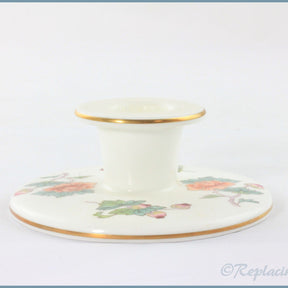 Wedgwood - Kutani Crane (Brown Edge) - Low Candlestick