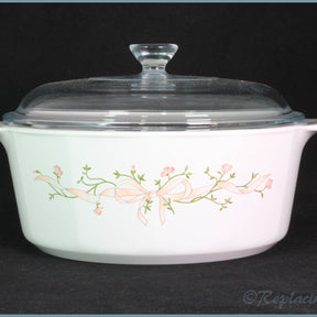 Johnson Brothers - Eternal Beau - 3 Pint Casserole Dish (Pyrex With Glass Lid)