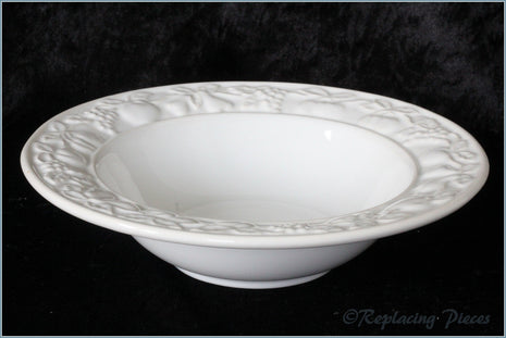 Marks & Spencer - White Embossed - Cereal Bowl