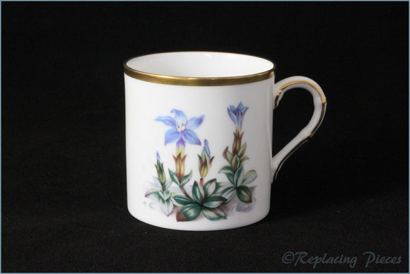 Royal Worcester - Alpine Flowers - Coffee Can (Blue)