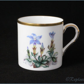 Royal Worcester - Alpine Flowers - Coffee Can (Blue)