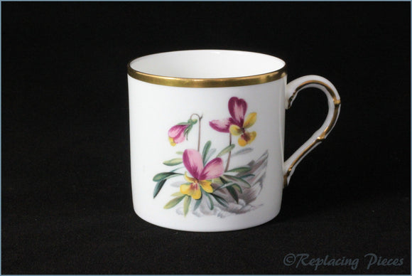 Royal Worcester - Alpine Flowers - Coffee Can (Purple)