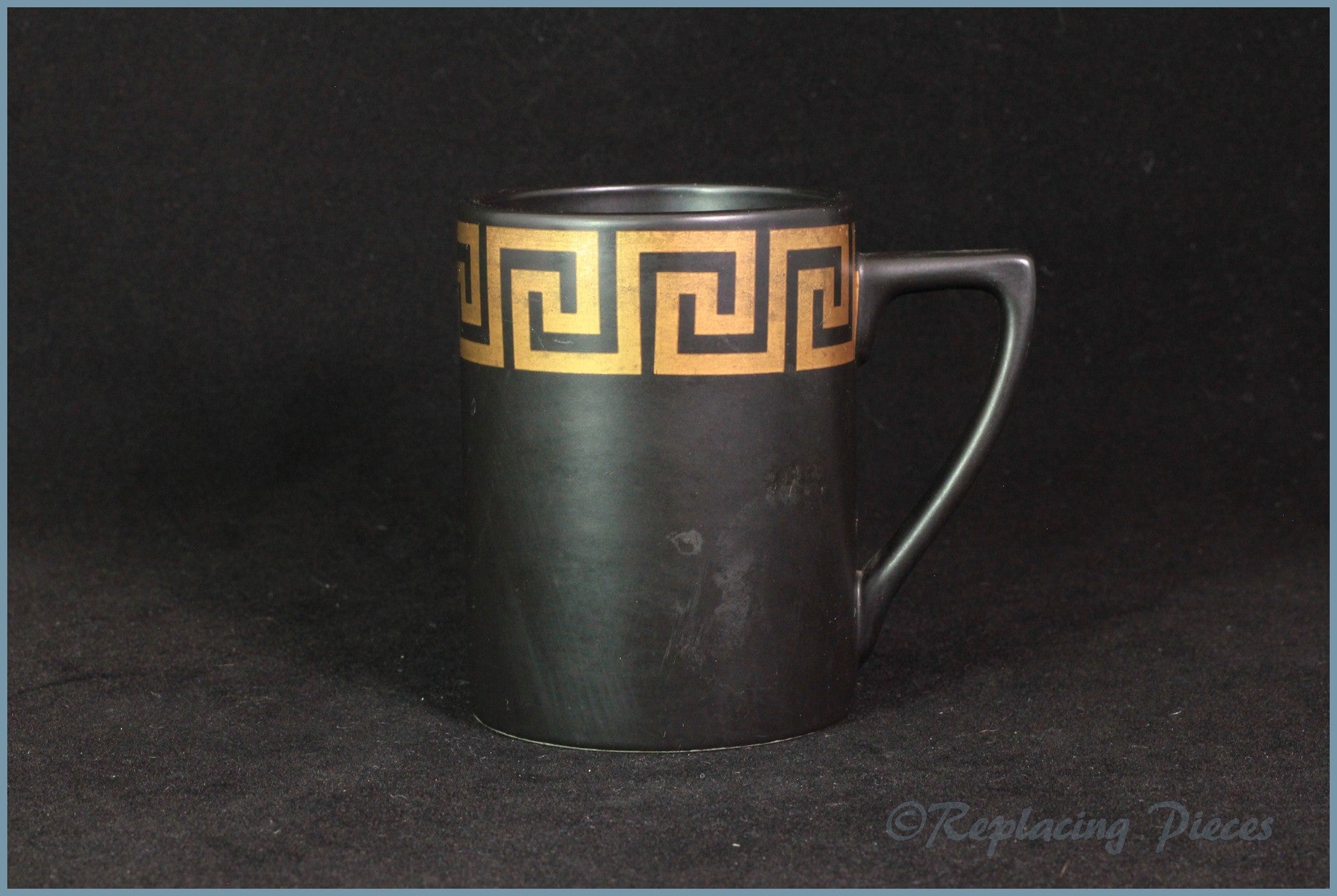 Portmeirion - Greek Key (Black & Gold) - Coffee Can