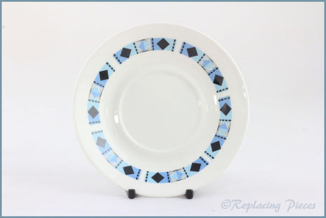 Royal Adderley - Masquerade - Coffee Saucer (Blue)