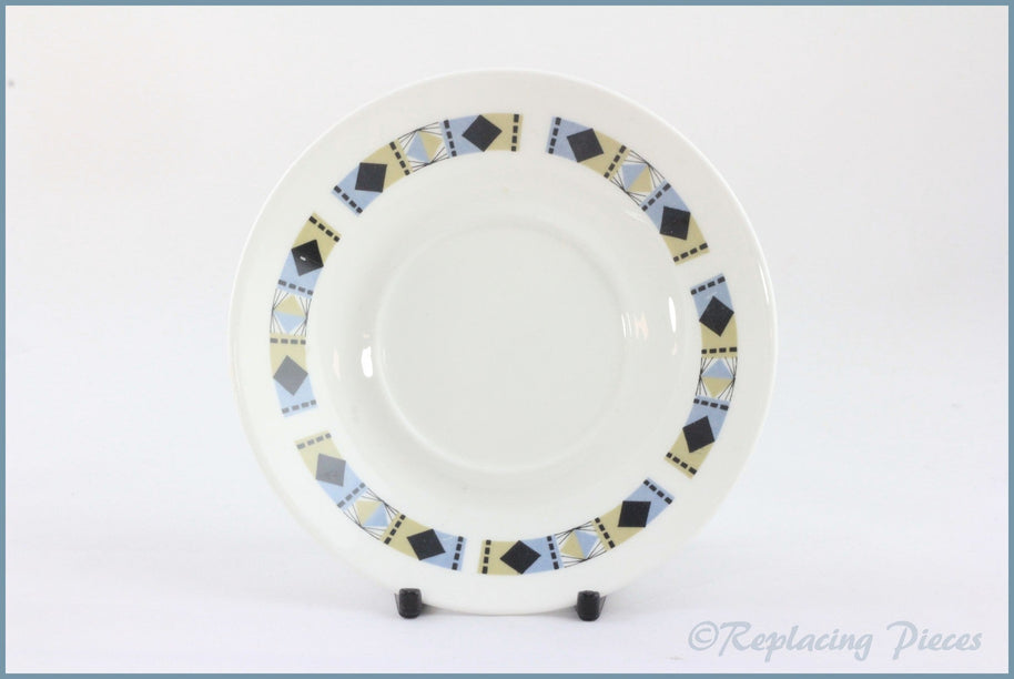 Royal Adderley - Masquerade - Coffee Saucer (Grey)