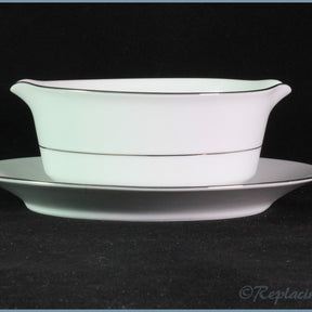 Noritake - Regency Silver - Gravy Boat & Stand