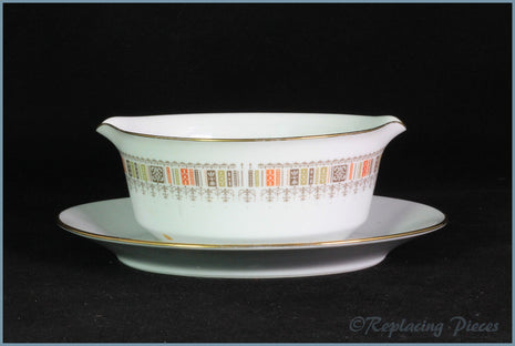 Noritake - Shastra - Gravy Boat & Stand