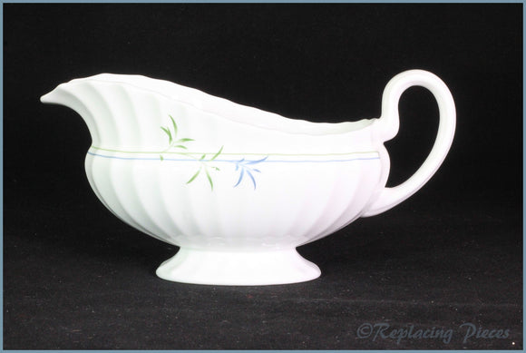 Royal Worcester - Green Bamboo - Gravy Boat