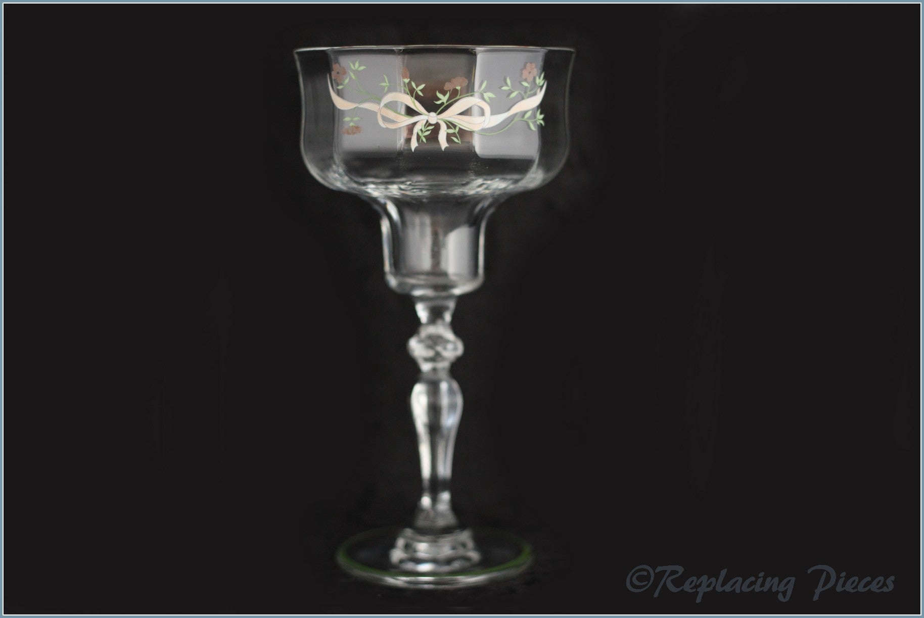 Johnson Brothers - Eternal Beau - Dessert Bowl (Glass - Green Line On Foot)