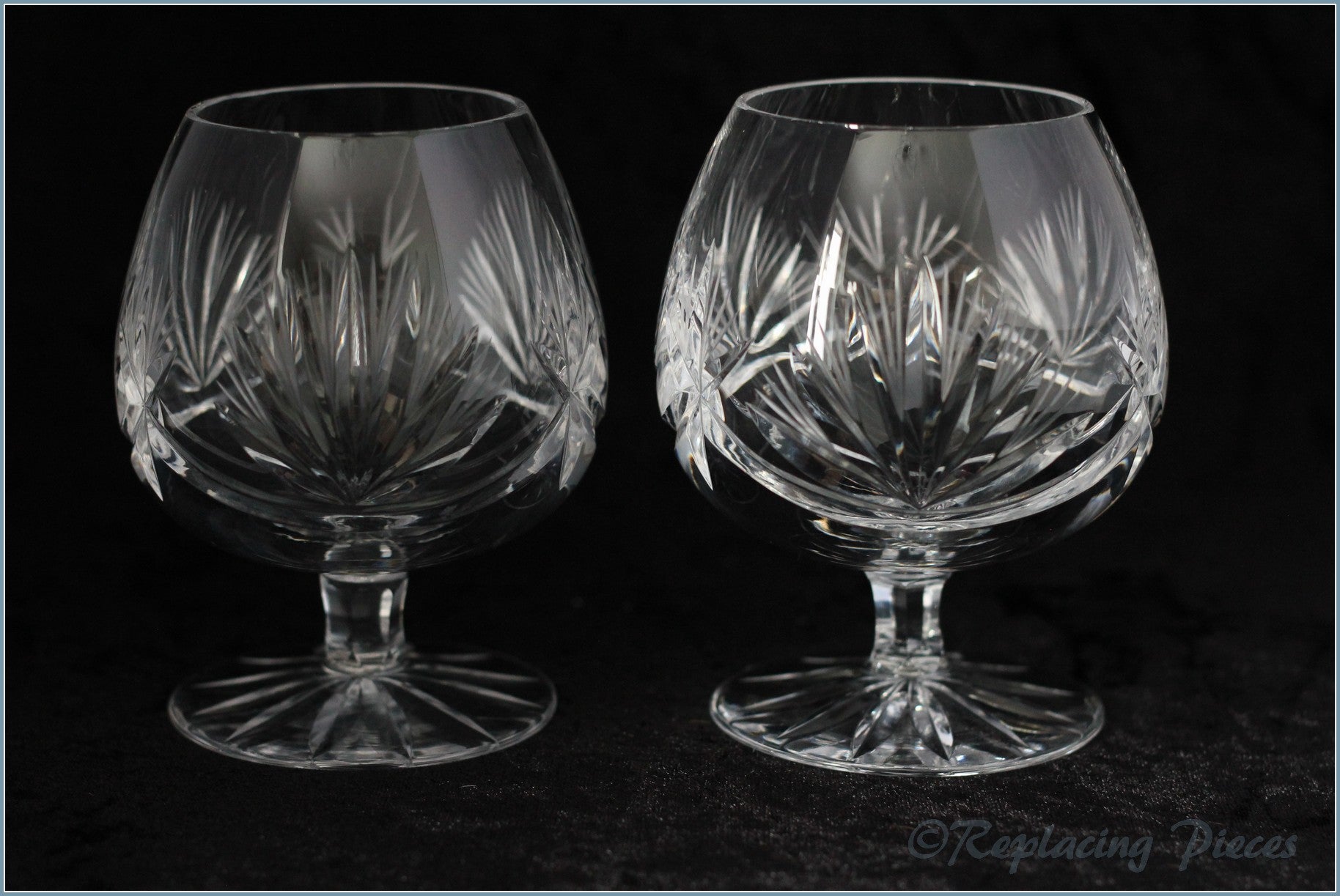 Pair Of Crystal Brandy Balloons