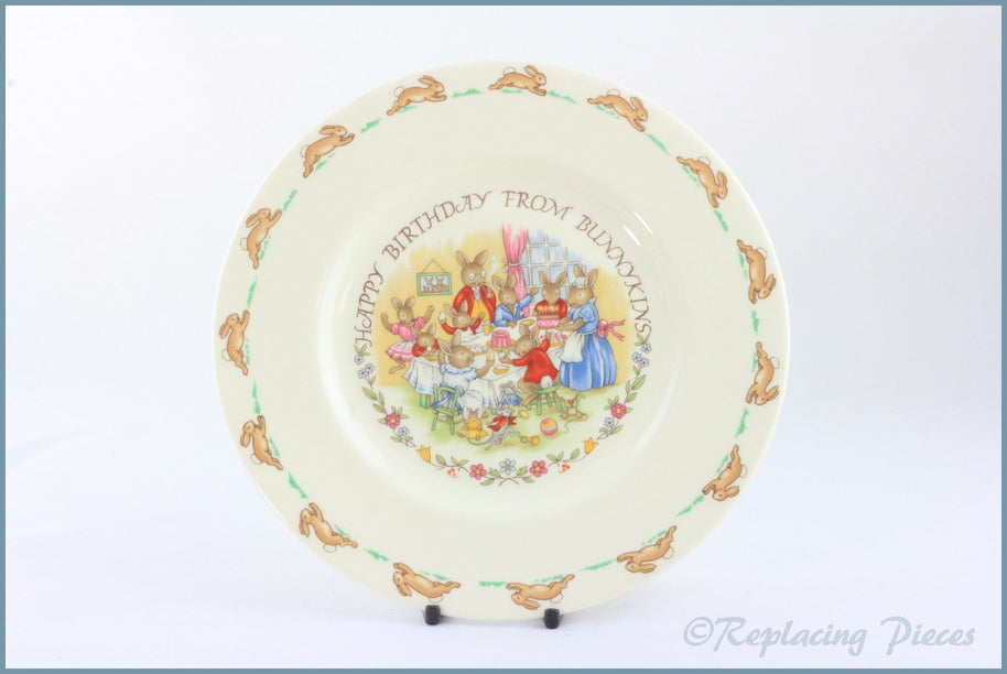 Royal Doulton - Bunnykins - 8 1/8" Salad Plate (Happy Birthday)