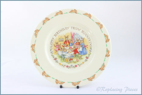 Royal Doulton - Bunnykins - 8 1/8" Salad Plate (Happy Birthday)