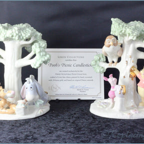 Lenox - Winnie The Pooh - Poohs Picnic Candlesticks (Pair)