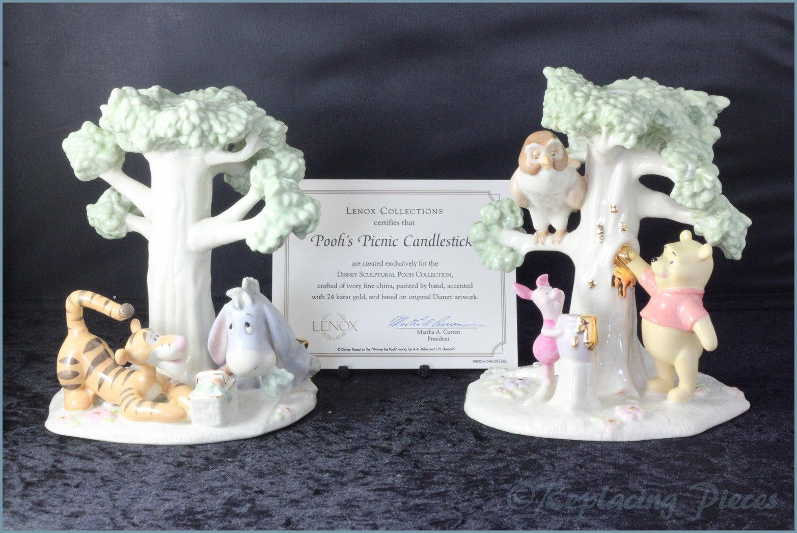 Lenox - Winnie The Pooh - Poohs Picnic Candlesticks (Pair)