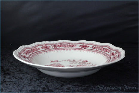 Masons - Manchu (Pink) - 9 7/8" Rimmed Soup Bowl