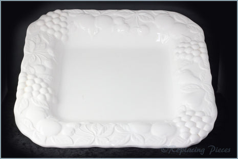 Marks & Spencer - White Embossed - Square Serving Dish
