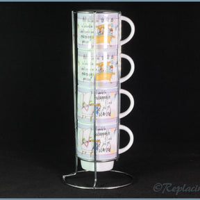 Johnson Brothers - Born To Shop - Set Of 4 Stackable Mugs