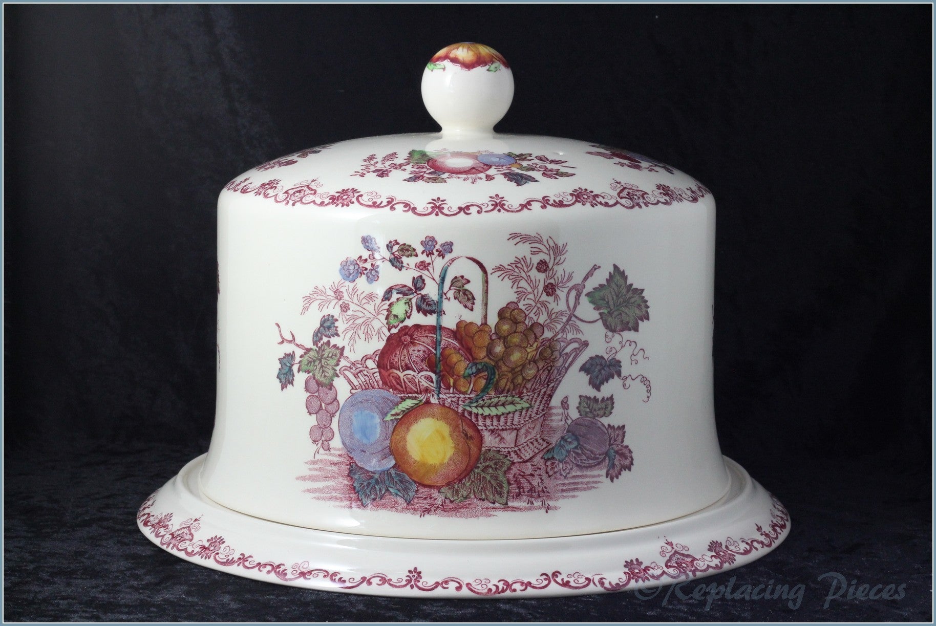 Masons - Fruit Basket Pink - Stilton Dome