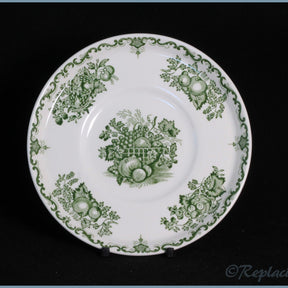 Masons - Fruit Basket (Green) - Tea Saucer (Straight Sided)