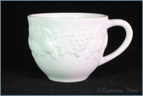 Marks & Spencer - White Embossed - Teacup