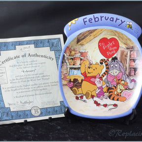 Bradford Exchange - Winnie The Pooh The Whole Year Through - February