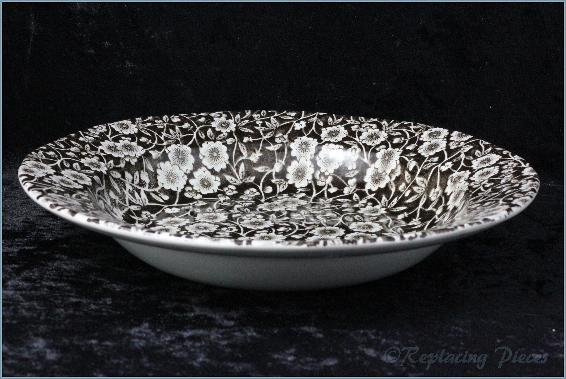 Burleigh - Calico (Brown) - Rimmed Bowl