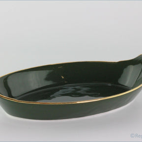 Apilco - Bistro (Green & Gold) - Oval Entree Dish (Large)