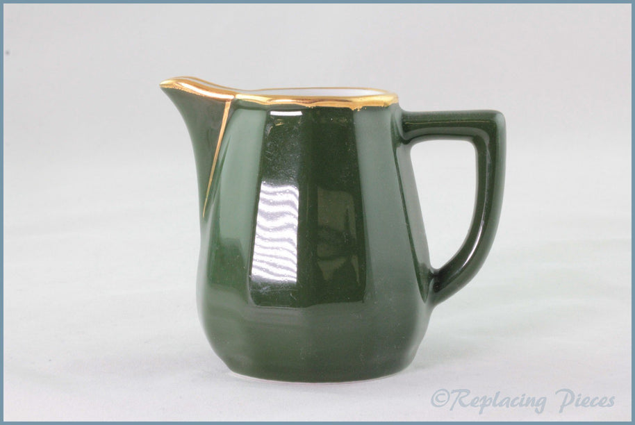 Apilco - Bistro (Green & Gold) - 1/3 Pint Cream Jug