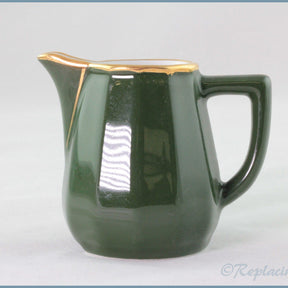 Apilco - Bistro (Green & Gold) - 1/3 Pint Cream Jug