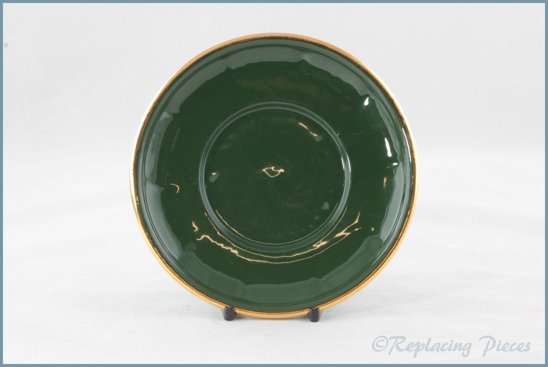 Apilco - Bistro (Green & Gold) - Tea Saucer