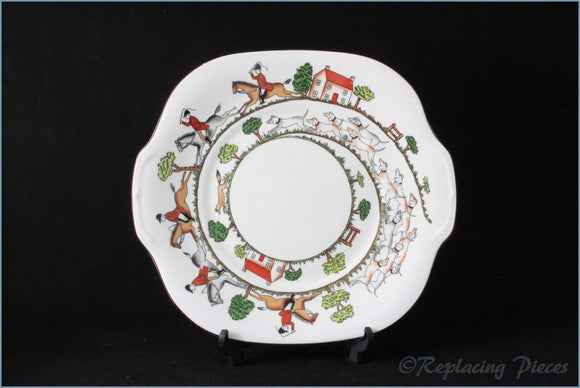 Crown Staffordshire - Hunting Scene - Bread & Butter Serving Plate