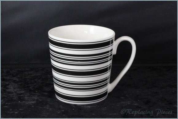 Marks & Spencer - Black And White Striped Mug