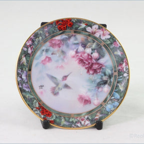 Bradford Editions - Lena Liu's Hummingbird Treasury Mini Plate Collection - Anna's Hummingbirds (1st Set)