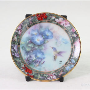 Bradford Editions - Lena Liu's Hummingbird Treasury Mini Plate Collection -  Broadbilled Hummingbird (2nd Set)
