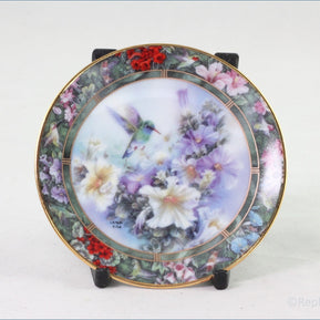 Bradford Editions - Lena Liu's Hummingbird Treasury Mini Plate Collection - Violet Crowned Hummingbird (2nd Set)