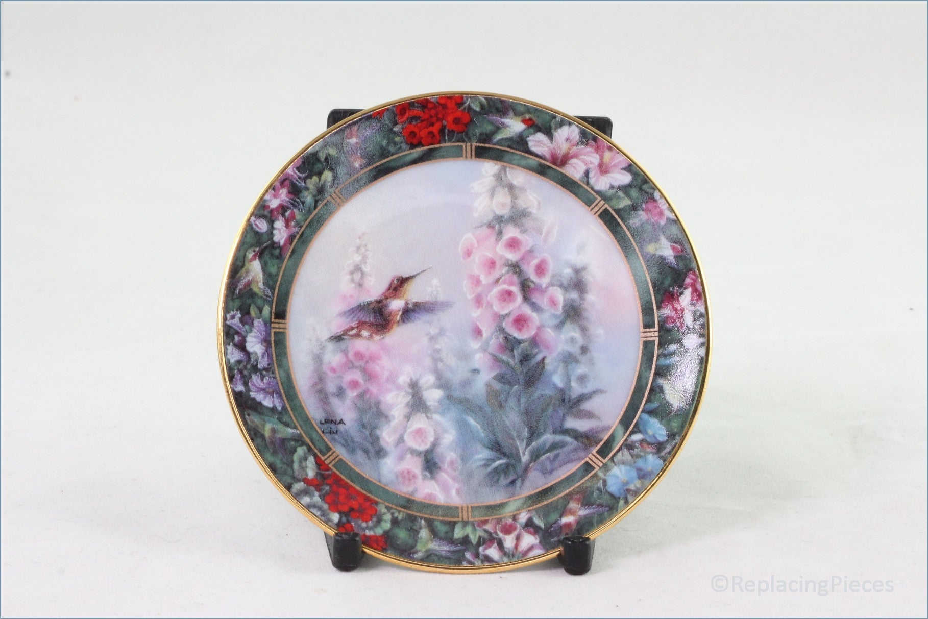 Bradford Editions - Lena Liu's Hummingbird Treasury Mini Plate Collection - Rufous Hummingbird (3rd Set)