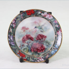 Bradford Editions - Lena Liu's Hummingbird Treasury Mini Plate Collection - White Eared Hummingbird (3rd Set)