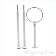 3 Tier - Round Handle Cake Stand Kit - White