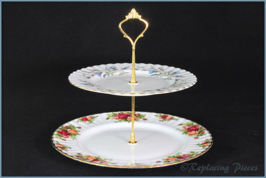 Cake Stand - RPCS7 (Royal Albert Old Country Roses & Brigadoon)