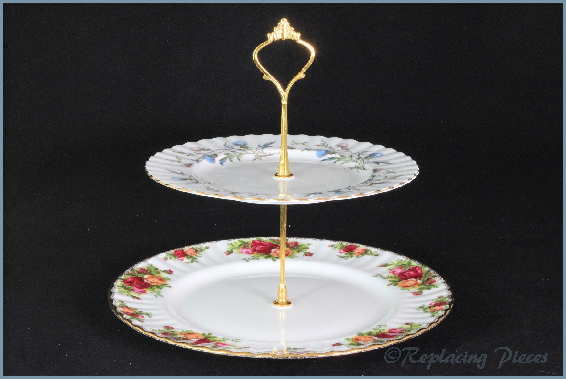 Cake Stand - RPCS7 (Royal Albert Old Country Roses & Brigadoon)