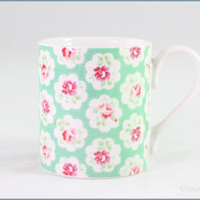 Churchill - Cath Kidston - Mug (Green With Pink Flowers)