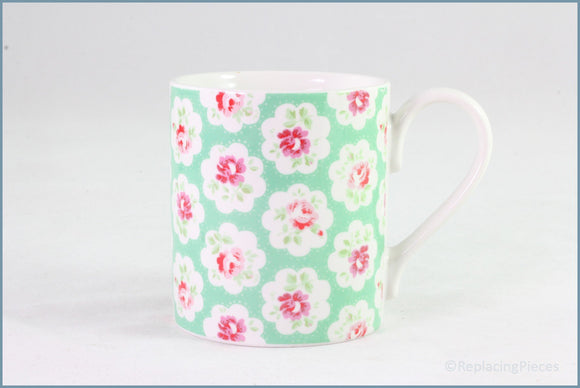 Churchill - Cath Kidston - Mug (Green With Pink Flowers)