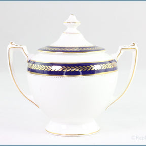 Coalport - Blue Wheat - Lidded Sugar Bowl