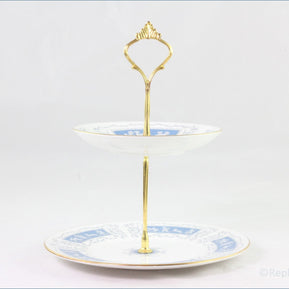 Coalport - Revelry Blue - 2 Tier Cake Stand (Small)