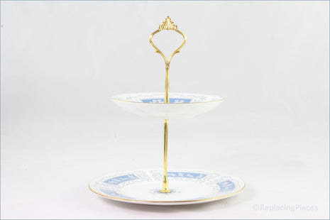 Coalport - Revelry Blue - 2 Tier Cake Stand (Small)