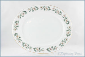 Crown Staffordshire - Christmas Roses - 15 5/8" Oval Platter