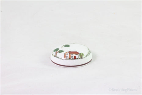 Crown Staffordshire - Hunting Scene - Small Ginger Jar Lid ONLY
